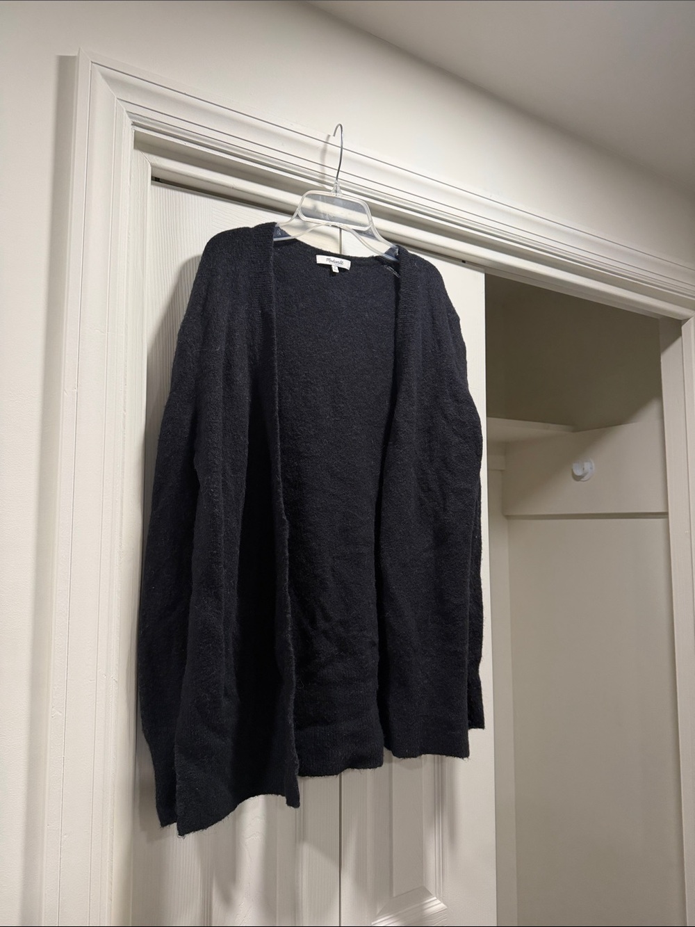 Madewell Black Knit Cardigan with Label